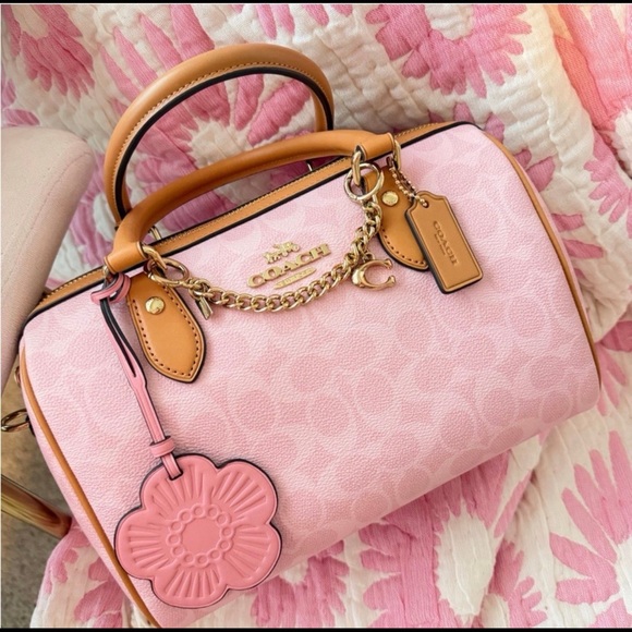 Coach Handbags - Coach Powder Pink Medium/Regular Rowan Bag - CEA18